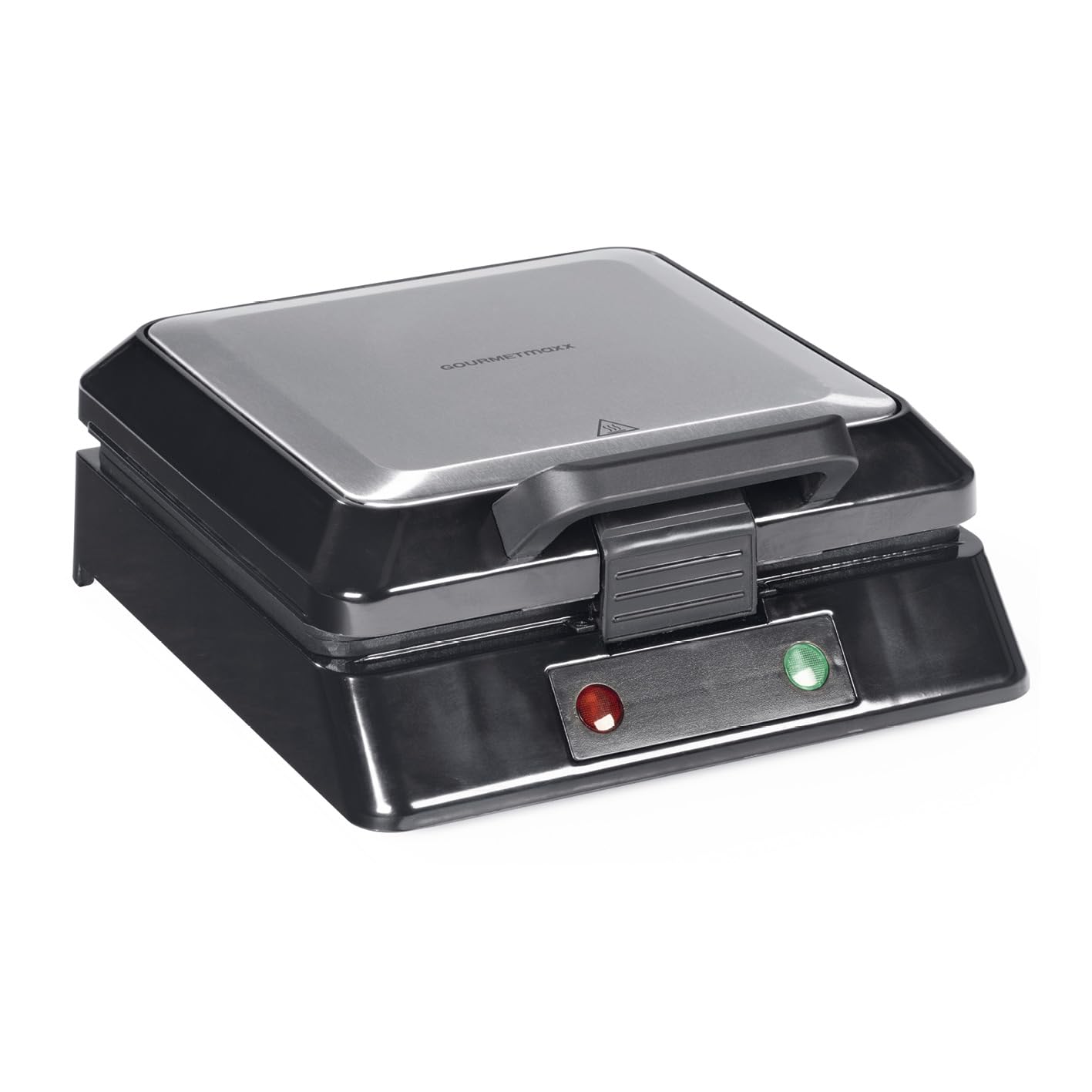GOURMETmaxx Piastra per waffle per 4 waffle belghe | Macchina per waffle con rivestimento antiaderente, grado di doratura regolabile e spia luminosa | Fragranti cialde belghe preparate in modo