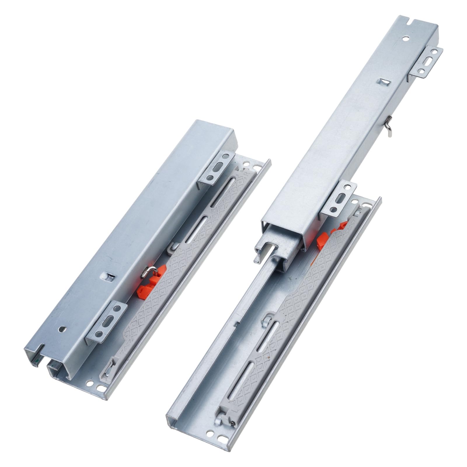 Msioytog 20Cm Quiet Operate Cabinet Drawer Slides Full Pull Out Telescopic Channel Drawer Runner Pair Set For Various Furniture Slides