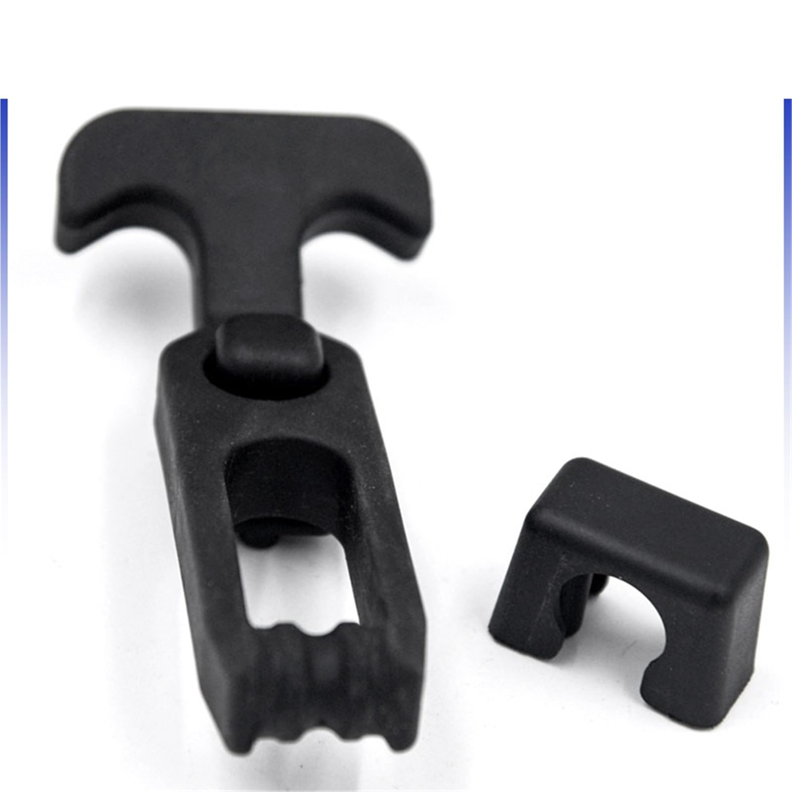 Loquet de traction à bascule élastique noir pour quincaillerie marine