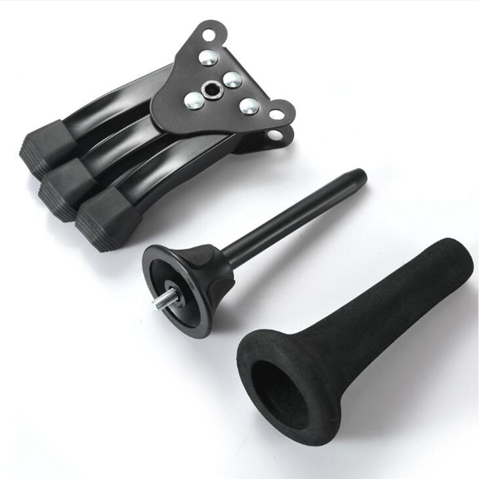Oshhni Soporte para trompeta, base resistente y portátil para instrumentos de viento, color negro