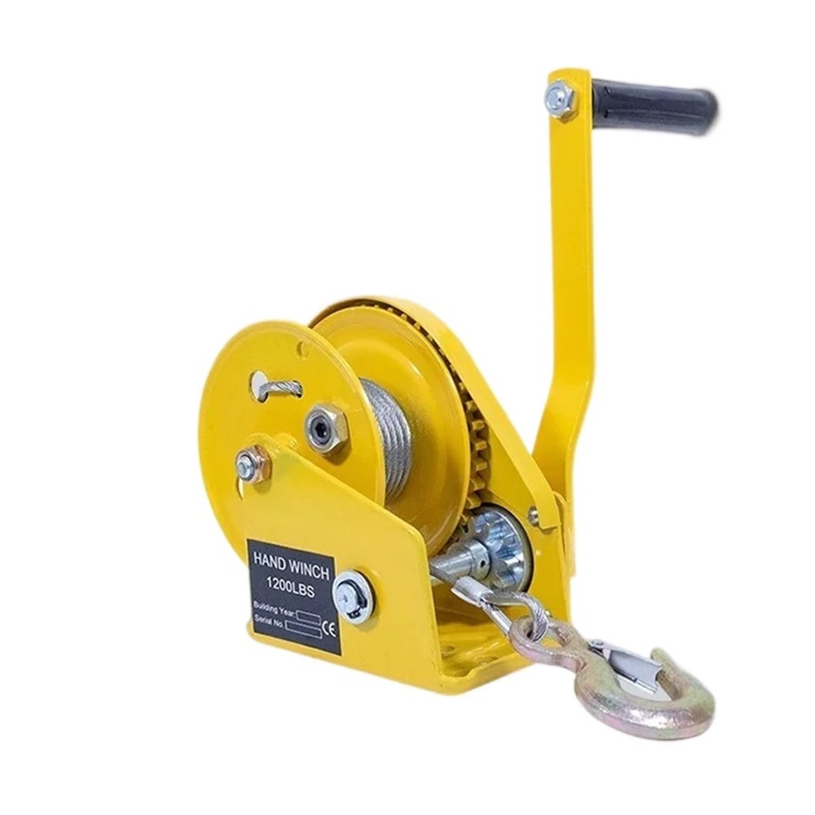 BHFPFZA 30m Manual Cable Winch 1200 lbs Portable Hand WinchTract Hoist BiDirectal C with AutoLock for Outdoor ATV Boat and Ga Use