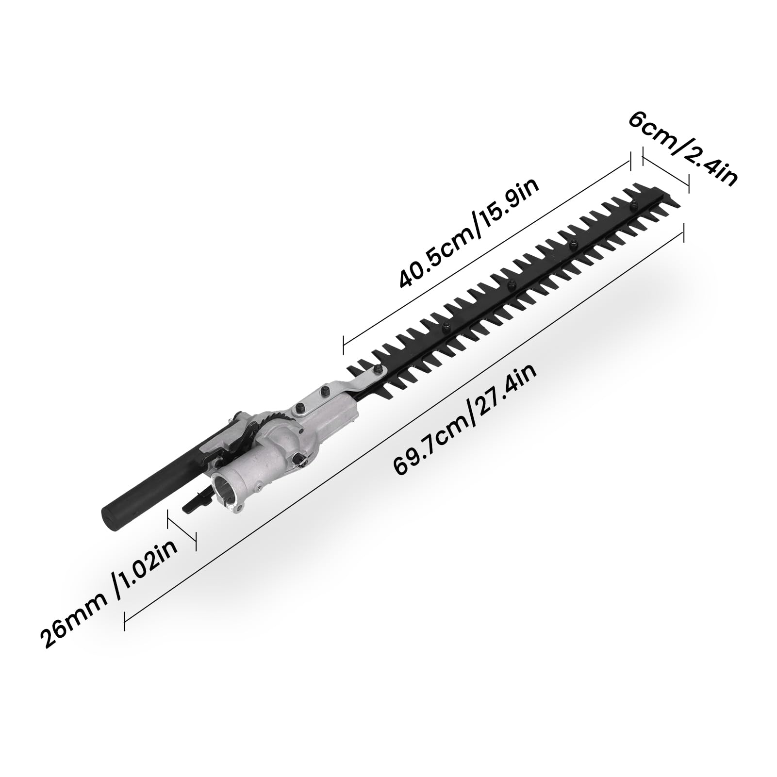 Cabezal de Cortasetos de 26mm, Accesorio para cortacésped, 9 Dientes diseño de Hoja de Doble Filo, Accesorios para cortacésped, irrigador para jardinería, poda de árboles