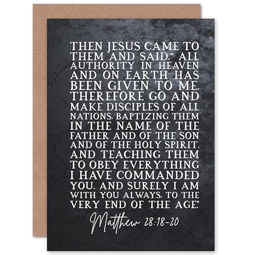 Artery8 Matthäus 28:18-20 Jesus, Du, Der Letzte Bibelvers Karte mit Bibelvers Geburtstagskarte