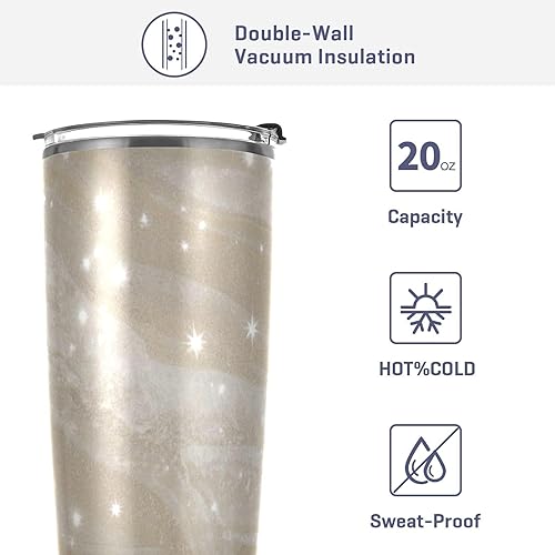 Miniatura 4 de Fake Glitter Marble White Stainless Steel bottle with straw with Lid and Straw leak proof coffee travel mug for travel leakproof vacuum insulated