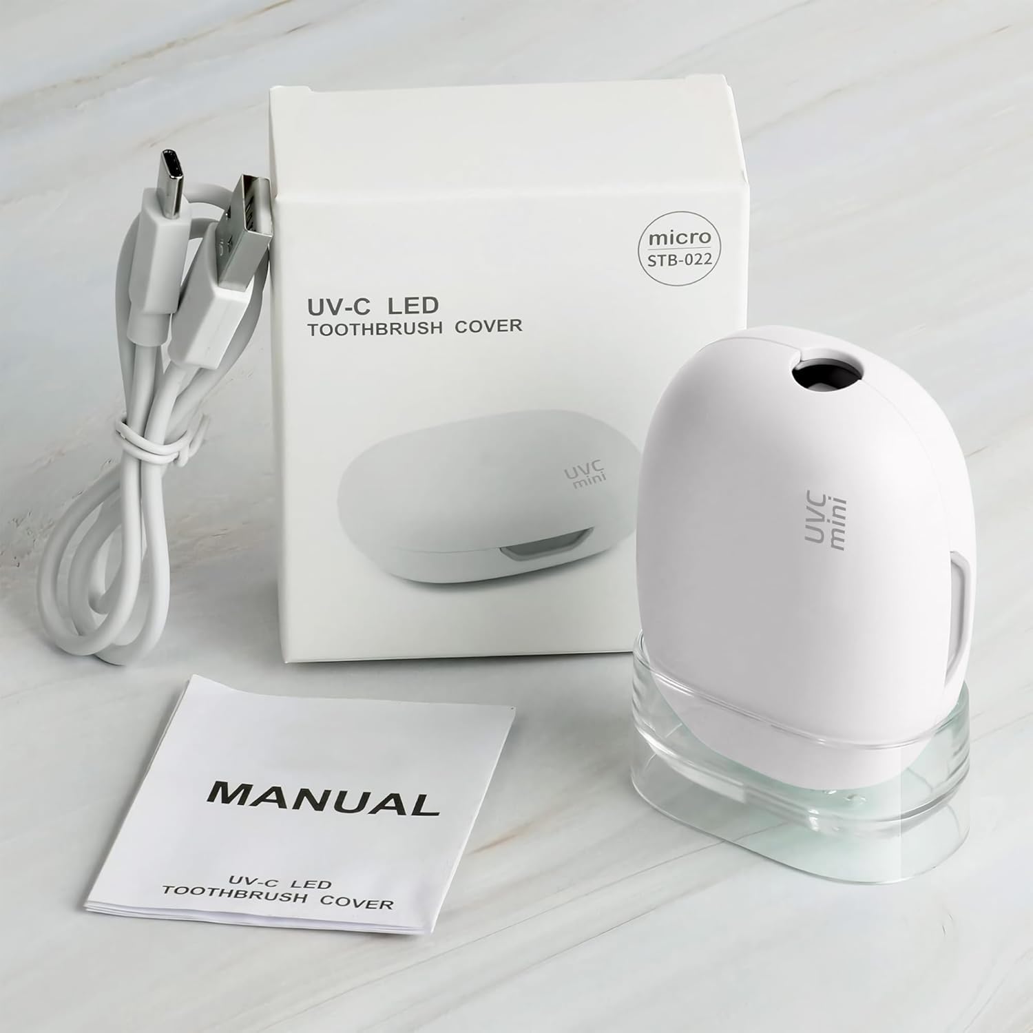 Sterilizzatore spazzolini da denti UV LED portatile | Igienizzatore per spazzolini da denti USB ricaricabile | Porta spazzolino elettrico igienizzante | Estuche per Viaggi, Casa e Ufficio