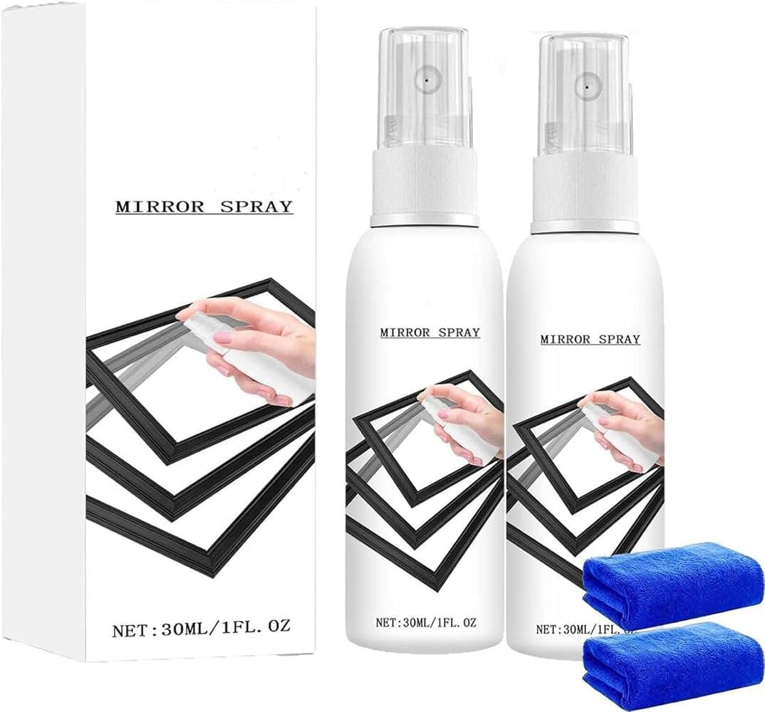 Gokame Reflective Window Spray For Home & Car,Glass Reflective Coating Sprays, One Way Mirror Spray And Glass Cleaner For Homes Window Privacy, WindowSpray ForHome & Car,Streak-Free Shine (2pc)