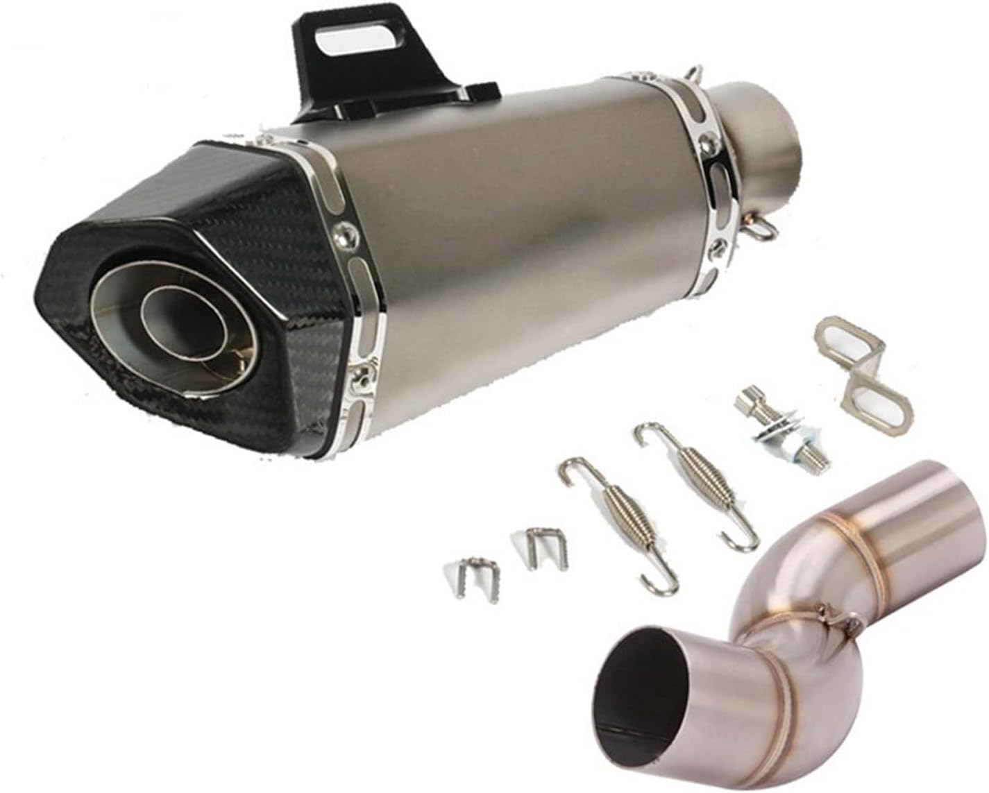 dsfik カワサキ Z900 Z900e 2020 2021 オートバイの排気管修正されたミドルリンクパイプエスケープマフラー D