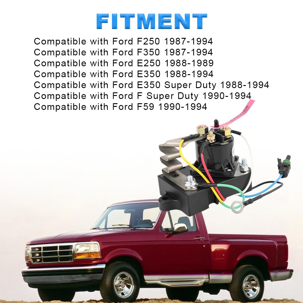 Glow Plug Controller Relay Compatible with Ford F250 F350 FSD E250 E350 7.3L IDI Diesel Engines 1987-1994 Replacement for E7TZ-12B533-A FOTZ-12B533-A DRX01001