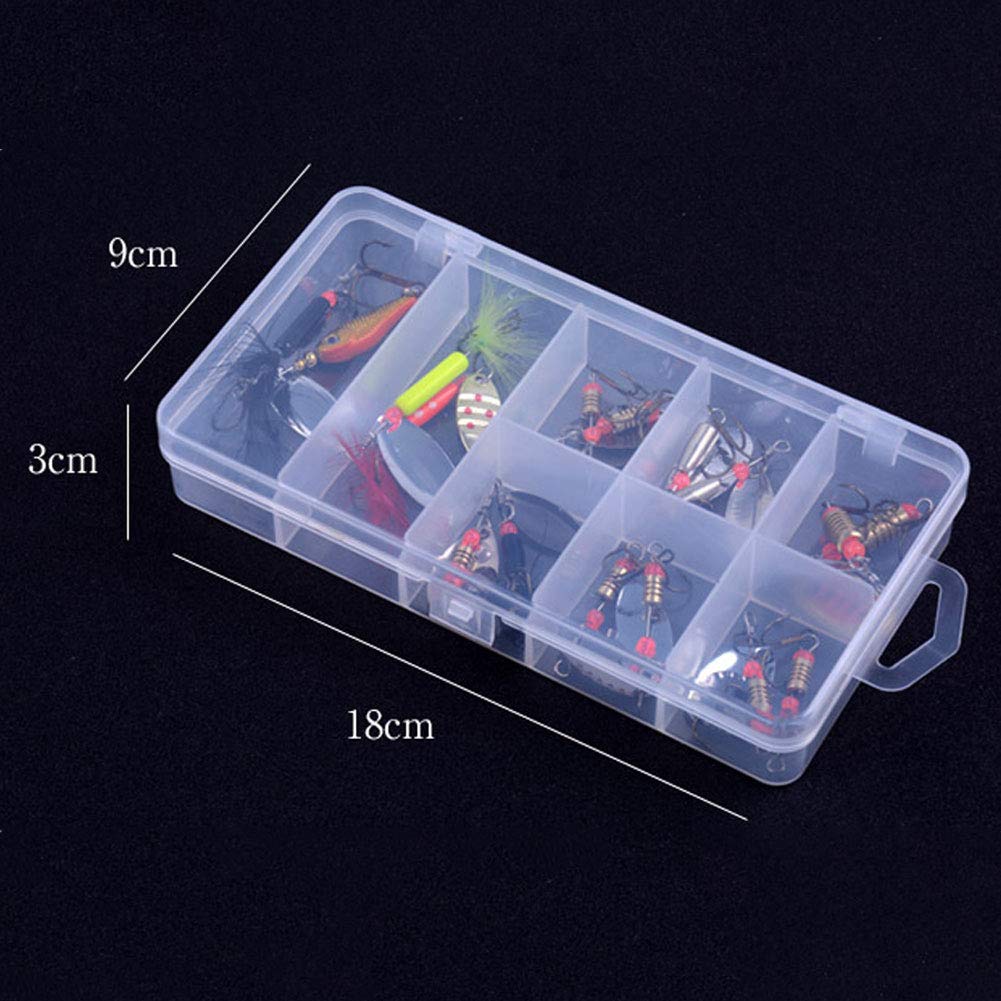 Kit 5 Cuillères Tournantes LPATTERN – Leurres Métal Pour Truite, Brochet, Perche – 7 Cm, 10 G – Pêche Carnassiers Eau Douce/mer