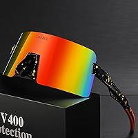 Vista 7 de OMEKOL Dos tamaños para adultos y jóvenes, lentes de sol polarizados para hombres y mujeres, para deportes al aire libre, gafas de béisbol UV400