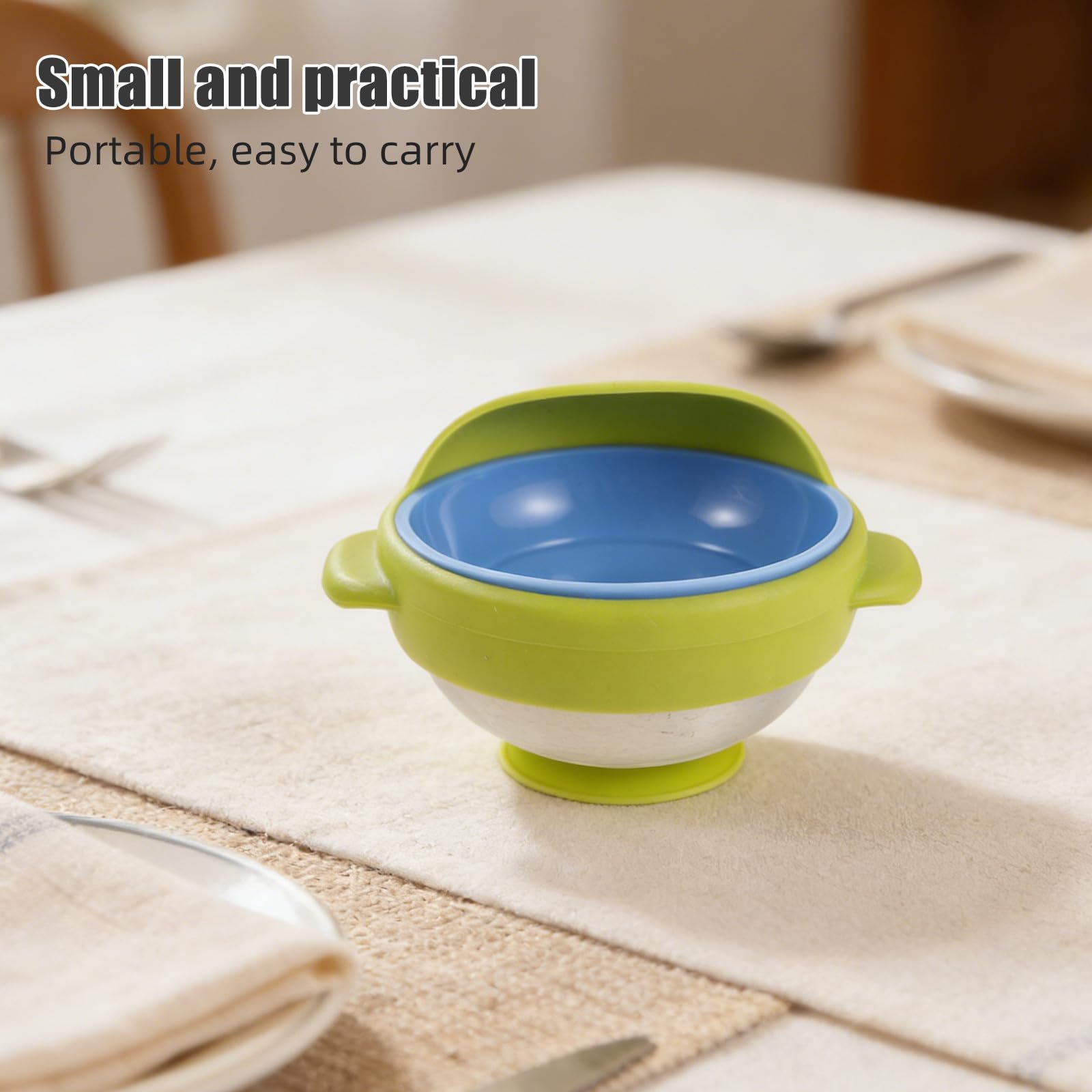 TEHAUX Juego de Cubiertos Antivibración Mango Ergonómico de Acero Inoxidable y Silicona para Personas Mayores, Vajilla Antiderrame para Entrenamiento y Alimentación Asistida en Casa
