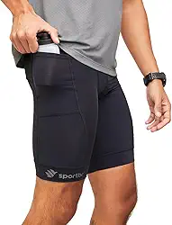 Bermuda de Compressão Masculina com 6 Bolsos - Short Térmico para Exercícios, Proteção FPU 50 - Ciclismo, Corrida - Sport BR