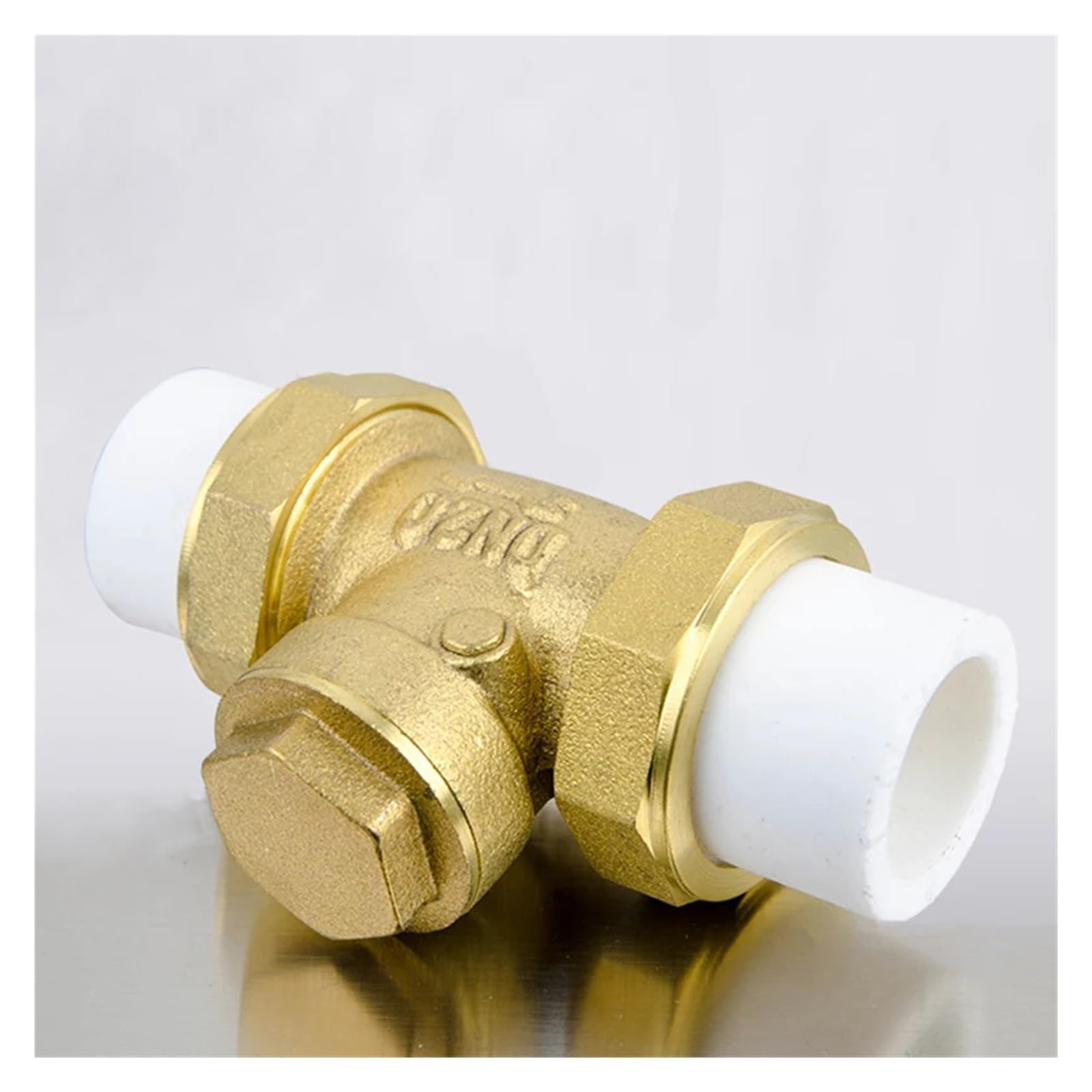 Valvola di ritegno orizzontale PPR da 1 pezzo Valvola di riflusso in ottone doppio hot melt Valvola unidirezionale for prevenire il riflusso 'acqua(PPR40,B Type)