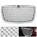 Ajp Distributors For Chrysler 300 300C Logo Emblem Badge Chrome Diamond Mesh Front Hood Bumper Grille Grill Replacement Upgrade