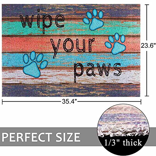 Darkyazi 23.6" X 35.4" Colorful Doormats Entrance Front Door Rug Funny Outdoors/Indoor/Bathroom/Kitchen/Bedroom/Entryway Floor Mats，Non-Slip Polyvinyl Chloride (Dog Claw Floor) #TOP2