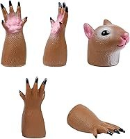 Vista 6 de AQKILO Handi - Marioneta de mano con diseño de ardilla, marionetas de animales para el dedo para niños.