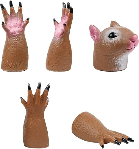 Miniatura 6 de AQKILO Squirrel Finger Puppet, Tiny Hands Theater Prop, Funny Gag Gift for White Elephant, Easter Basket Swap, Adults and Kids