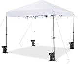 Yaheetech 12x12 Pop Up Canopy Easy Set-up Tent, Portable Outdoor Canopy Instant Tent, Commercial Gazebo with Wheeled Carry Bag & 4 Sandbags for Home, Party & Outdoor Activities, White 12x12 White