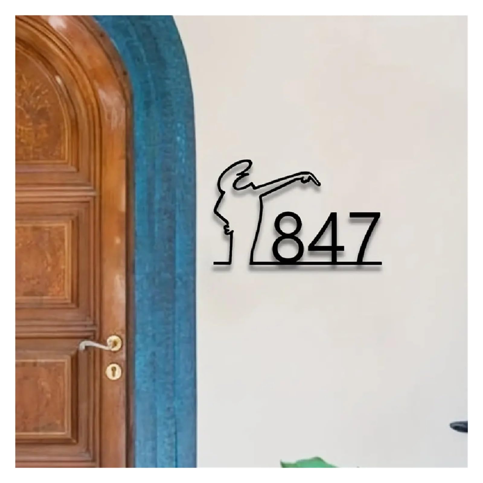 1 Uds. Placa De Número Casa Estilo Exterior/interior Señal Dirección for Puerta(38cm 15inch)