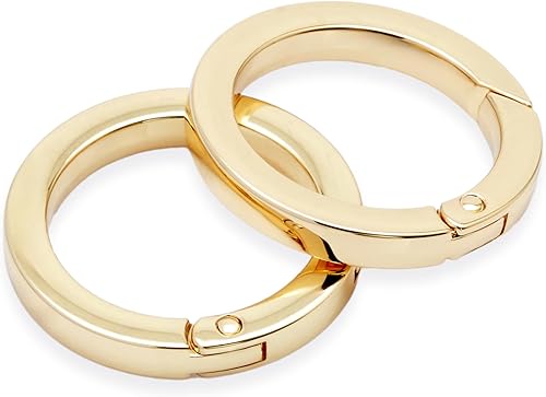 Miniatura 10 de CRAFTMEMORE Anillo de metal con apertura de resorte para hacer anillos tóricos con borde en ángulo a presión, 2 piezas SCOF (1 pulgada, plomo)