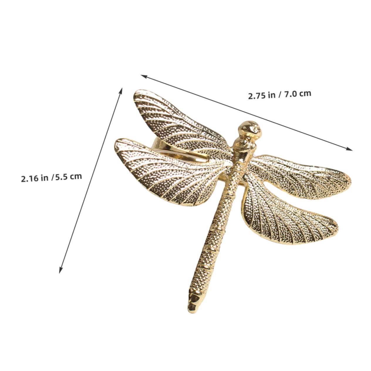IMIKEYA 4 Sätze Libelle Serviettenringe Dekoration Weihnachten Weinachtsdeko Weihnachtdeko Tischschmuck Tischserviettenringe Libellen-esszimmerdekorationen Zinklegierung Golden 6 Stück * 4