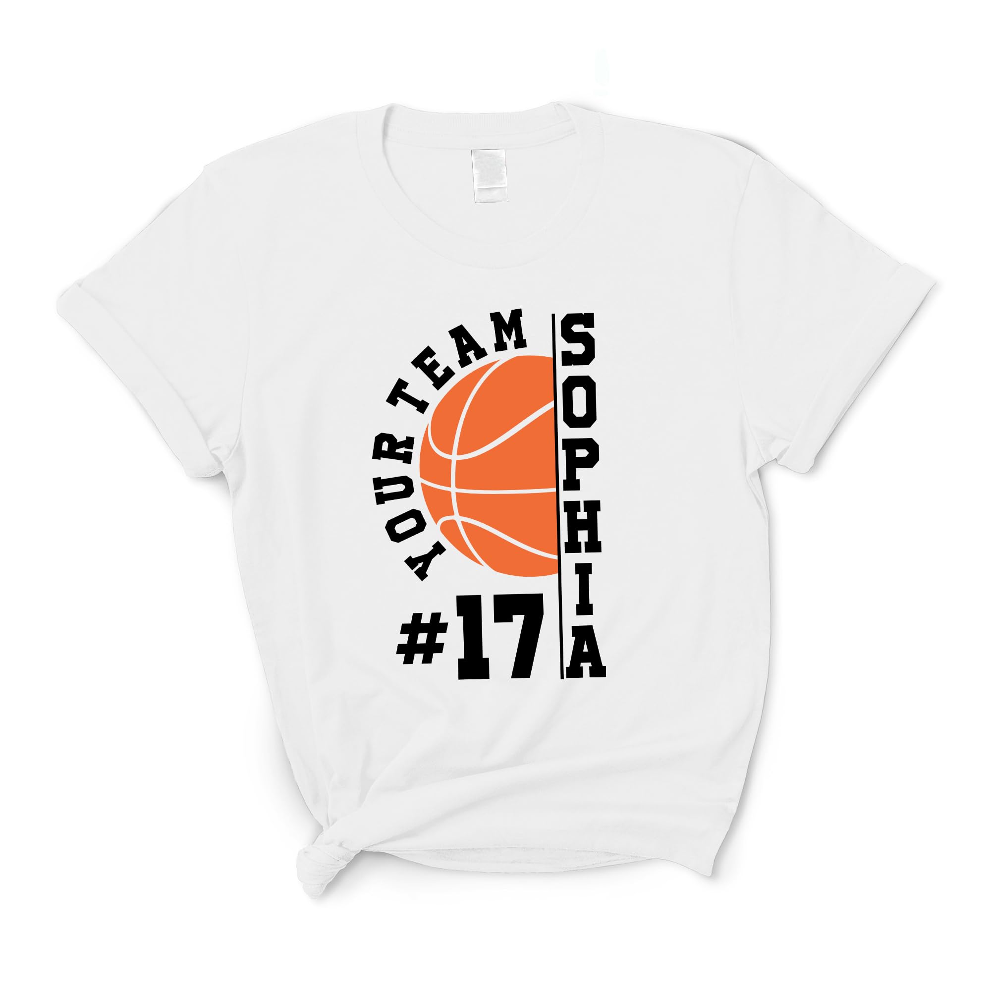 Personalized Basketball T-Shirt, Custom Basketball Team Shirt, Basketball Mom Tee, School Basketball Shirt 4XL White