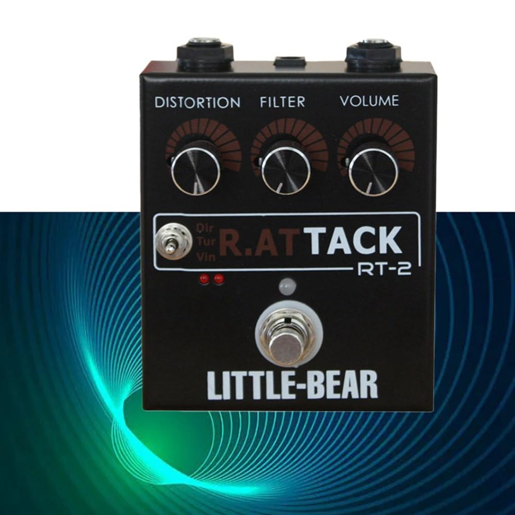 Effetti per chitarra a 3 velocità Effetti di distorsione del basso Pedale fuzzy LED RAT Effetti convenienza multifunzione