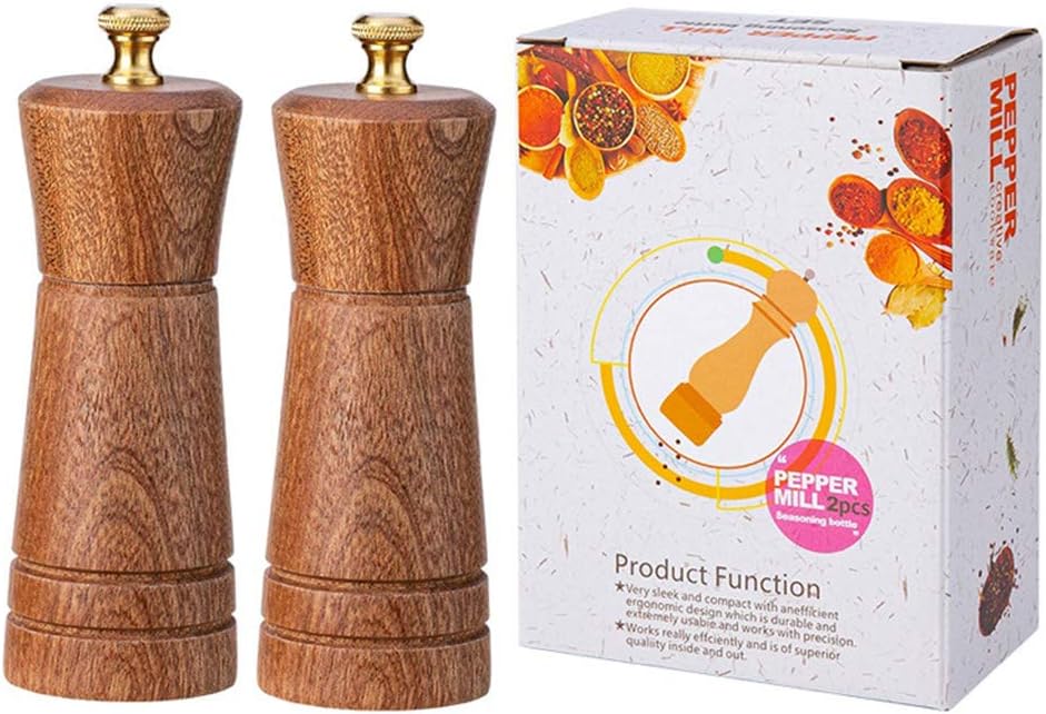 Pepper Mill Grinder Adjustable Coarseness with Ceramics for BBQ/Kitchen Decor
