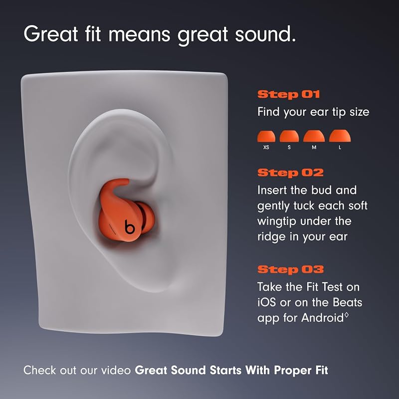 Beats Powerbeats Fit - Wireless Noise Cancelling Workout Earbuds with Secure-Fit Wingtips, Up to 30-Hour Battery Life, Sweat & Water Resistant, Apple & Android Compatible - Jet Black image 3