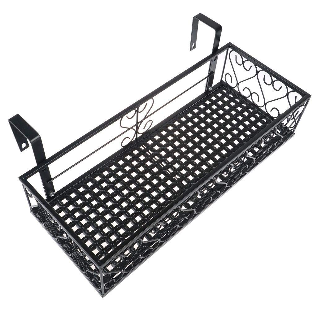 Welecom Large Window Deck Railing Planter with Hook,Balcony Hanging Railing Planter Basket Flower Pot,Metal Flower Box Holder Plant Rack Mounted Rectangular Plant Basket Iron Shelf for Porch,20"x8"x5" (B08GHVK4GX) Amazon Price History, Amazon Price Tracker