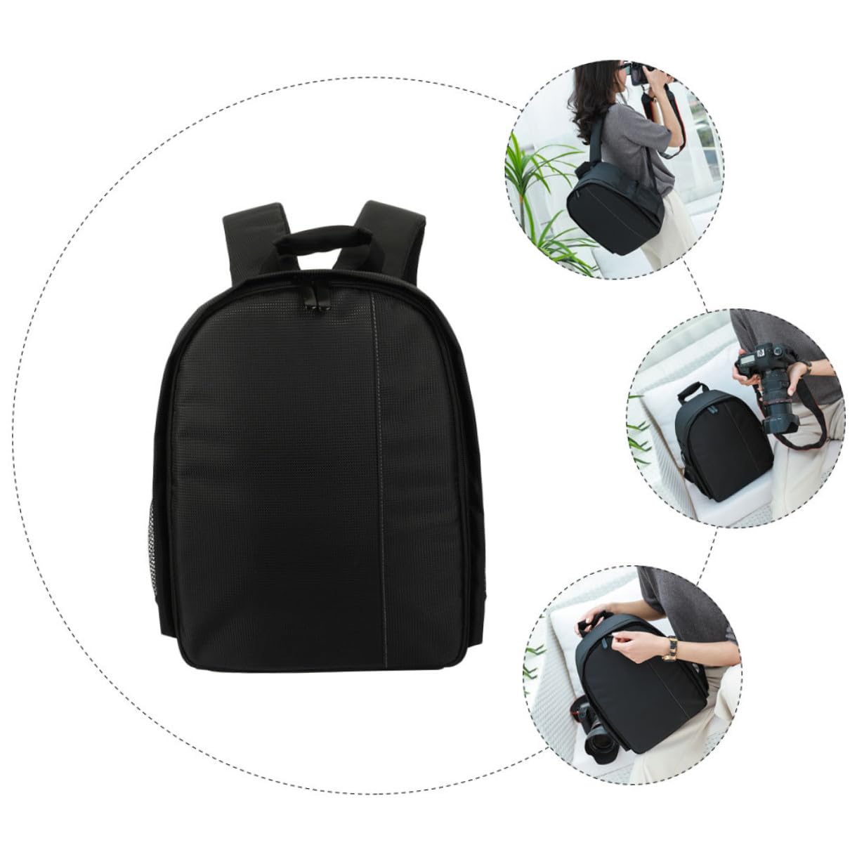 NUOBESTY 2 Piezas Mochila para Cámara de Viaje con Accesorios Bolsa de Almacenamiento Práctica y para DSLR y Espejo