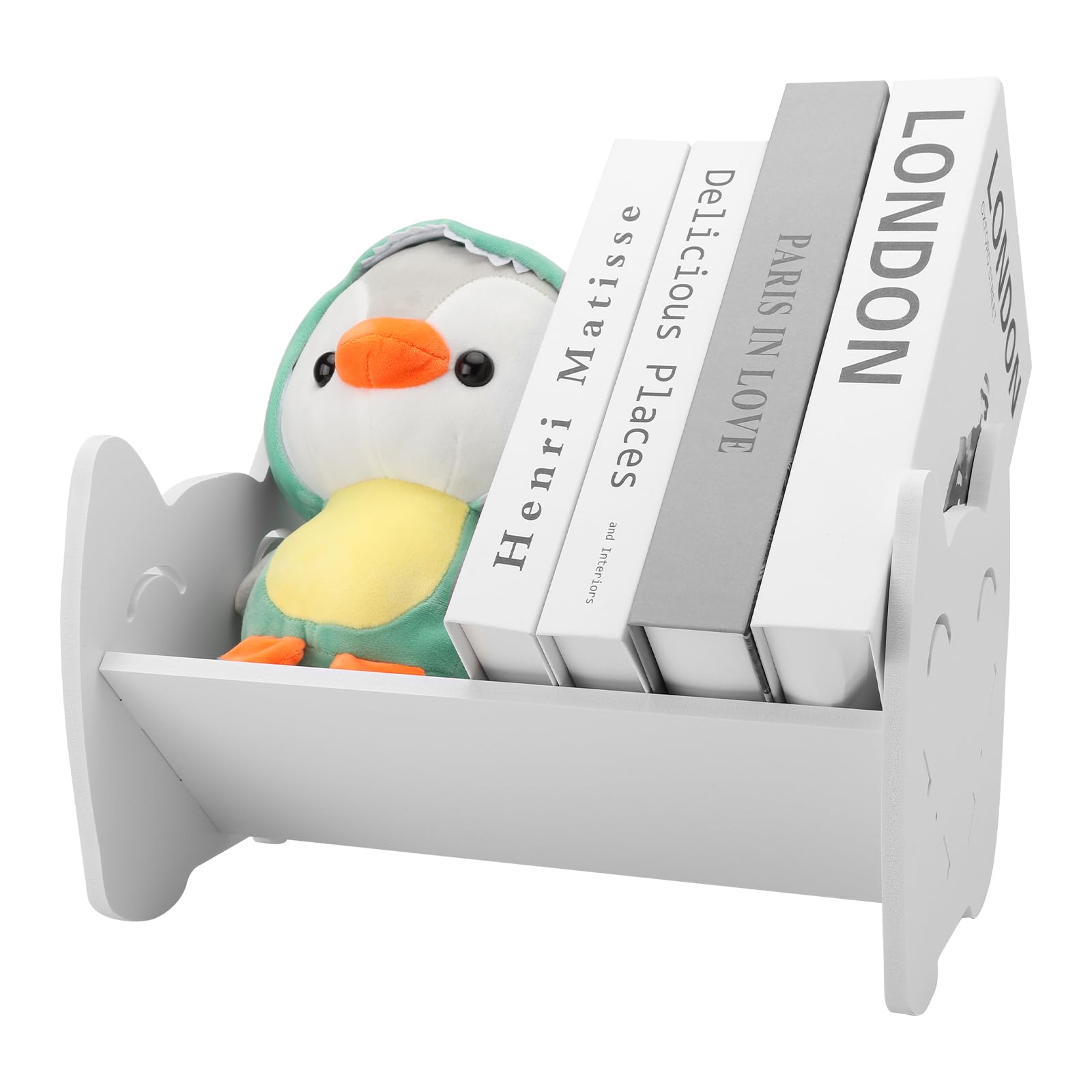 WOKICOR Estantería para niños, soporte de escritorio pequeño para habitación infantil, organizador de libros para niños, organizador de libros para niños, organizador de libros para niños, mini
