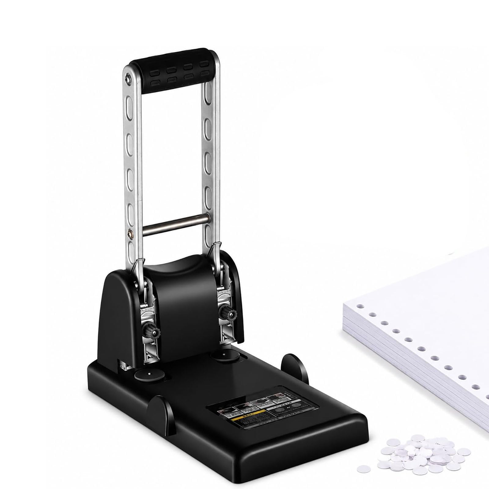 Perforatore Professionale Perforatrice 2 Fori 6mm Capacità 100 Fogli Spessore 15mm Distanza 80mm Robusto Rilegatura for Ufficio Scuola Casa Commerciale