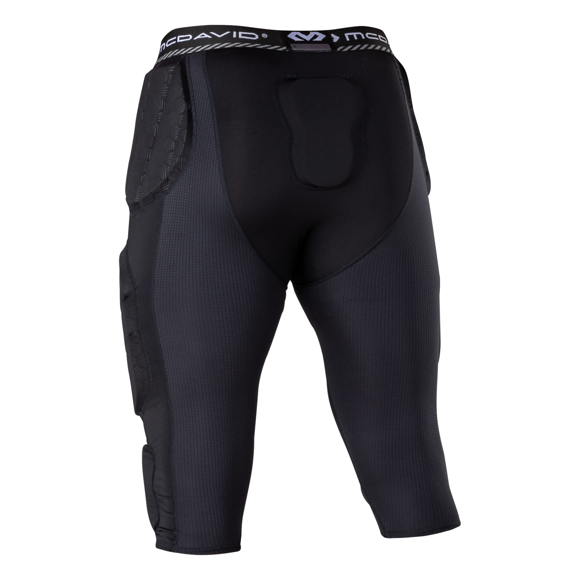 Mcdavid Youth Football Integrated 7 Pad ¾ Compression Tights, Protection for HIPS, Thighs, Tailbone & Knees, Kids