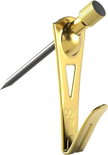 Miniatura 11 de OOK 50615 Perchas profesionales para fotos, colgadores de arte, acolchados, latón, ganchos reutilizables, 20 libras (15 juegos)