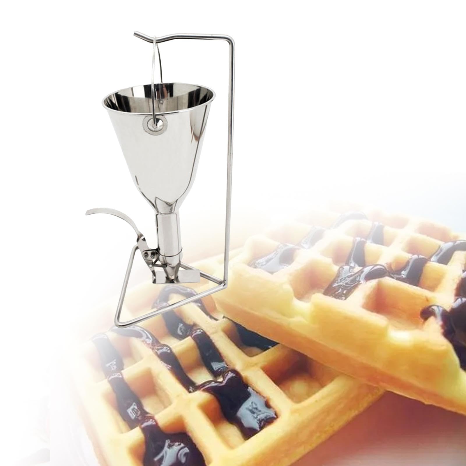 Dispensador de para Panqueques, Utensilio de Cocina, Embudo Dispensador, Embudo de Acero Inoxidable, Dispensador de para Panqueques Y Waffle