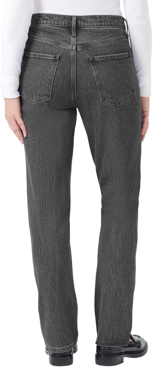 KIRKLAND Signature Women's High-Rise Straight Leg Jean (Black, 12x28) - Image 4