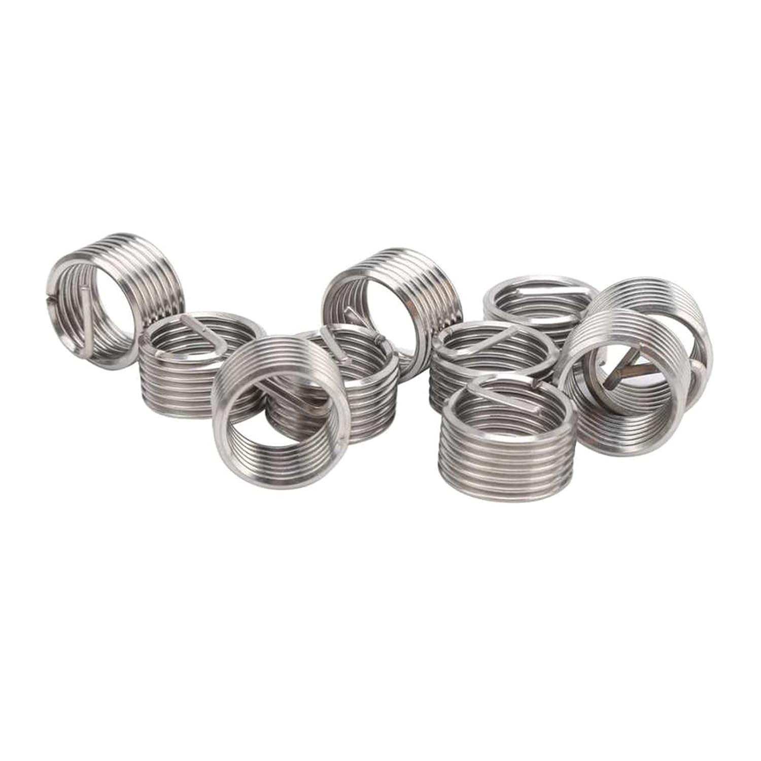Wire Thread Inserts,Helical Type Coiled, 10Pcs M18x2 Thread Repair Inserts, Steel Wire Protection Sleeve Hardware Accessories, M18x2x1.5D (Color : As Show, Size : M18x2x1.5D)