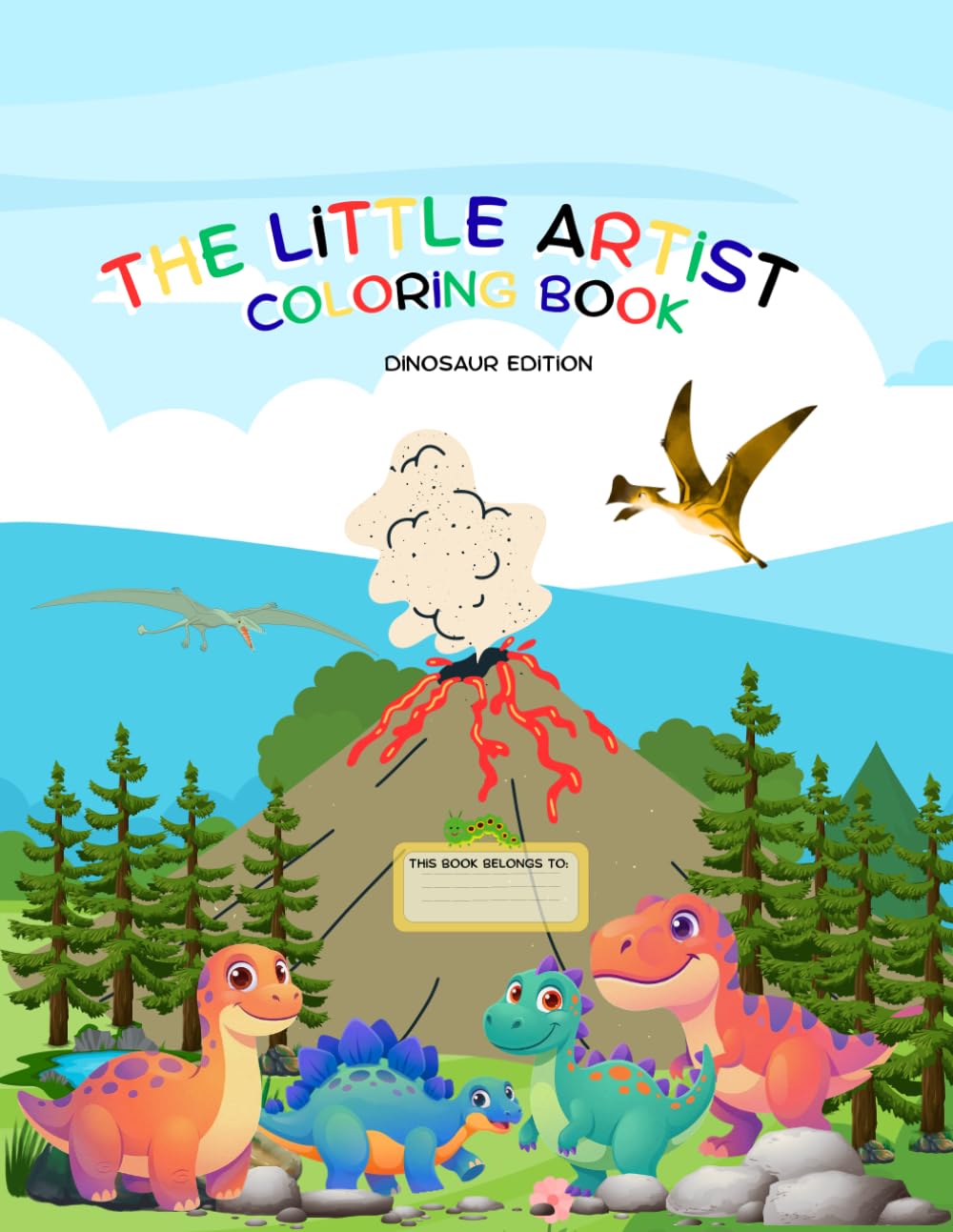 The little artist coloring book: A Coloring Book for 1 - 3 Years old Dinosour Edition