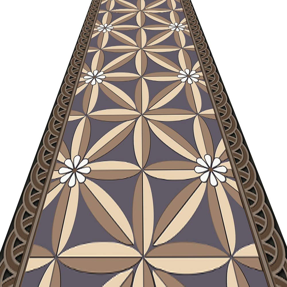 Alfombras de pasillo largo clásicas con diseño floral a medida para entrada de casa