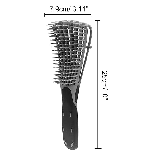 Miniatura 5 de Cepillo desenredante para cabello rizado afro texturizado 3a a 4c, cabello rizado, cepillo desenredante húmedo o seco para cabello + peine