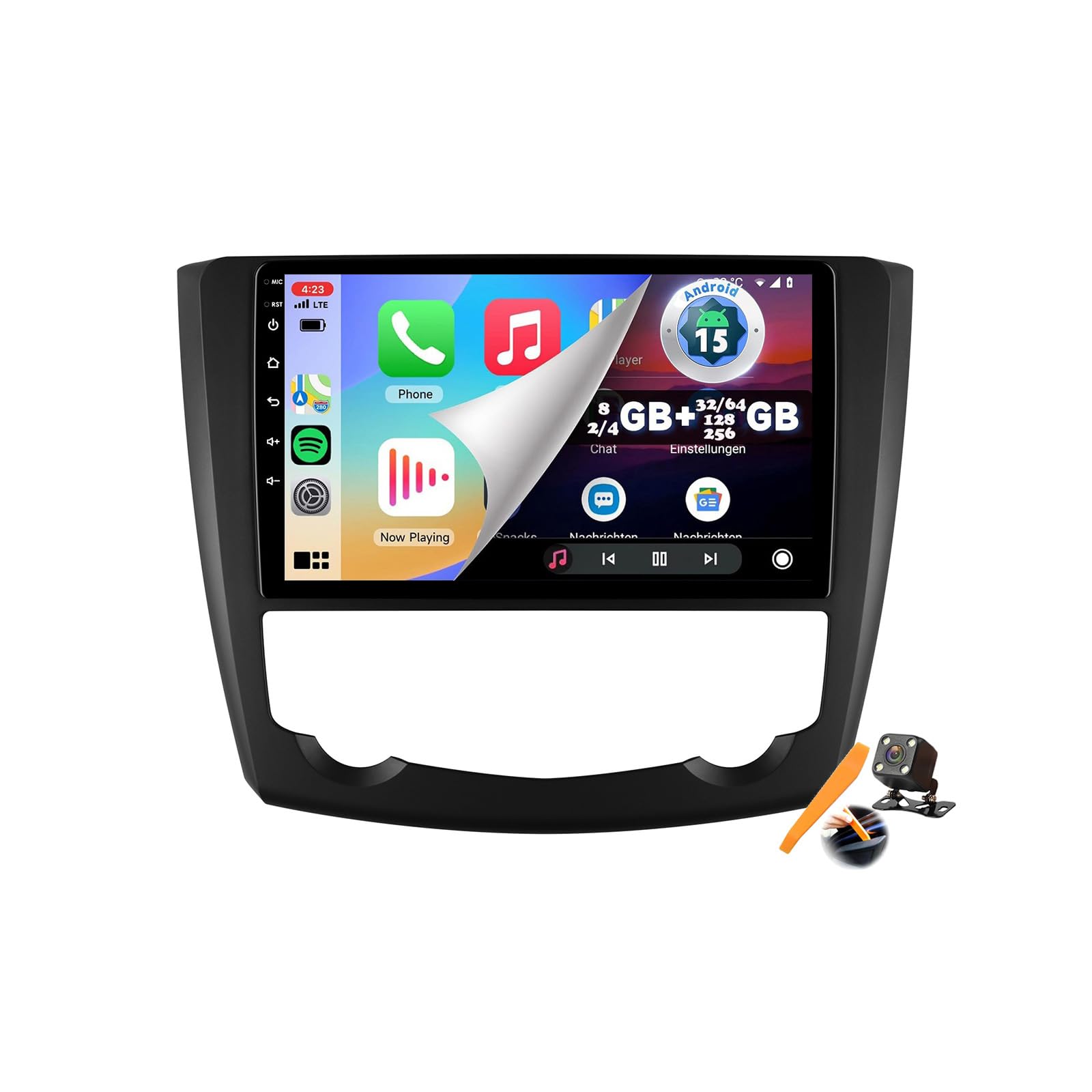Radio 2 DIN Android 15.0 para Kadjar 2015-2019 con navegador GPS y WiFi 5G Y400s 8