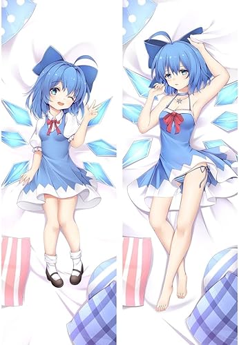 Touhou Project Cirno - Funda de almohada corporal Dakimakura (59.1 x 19.7 pulgadas59.1 x 19.7 in)