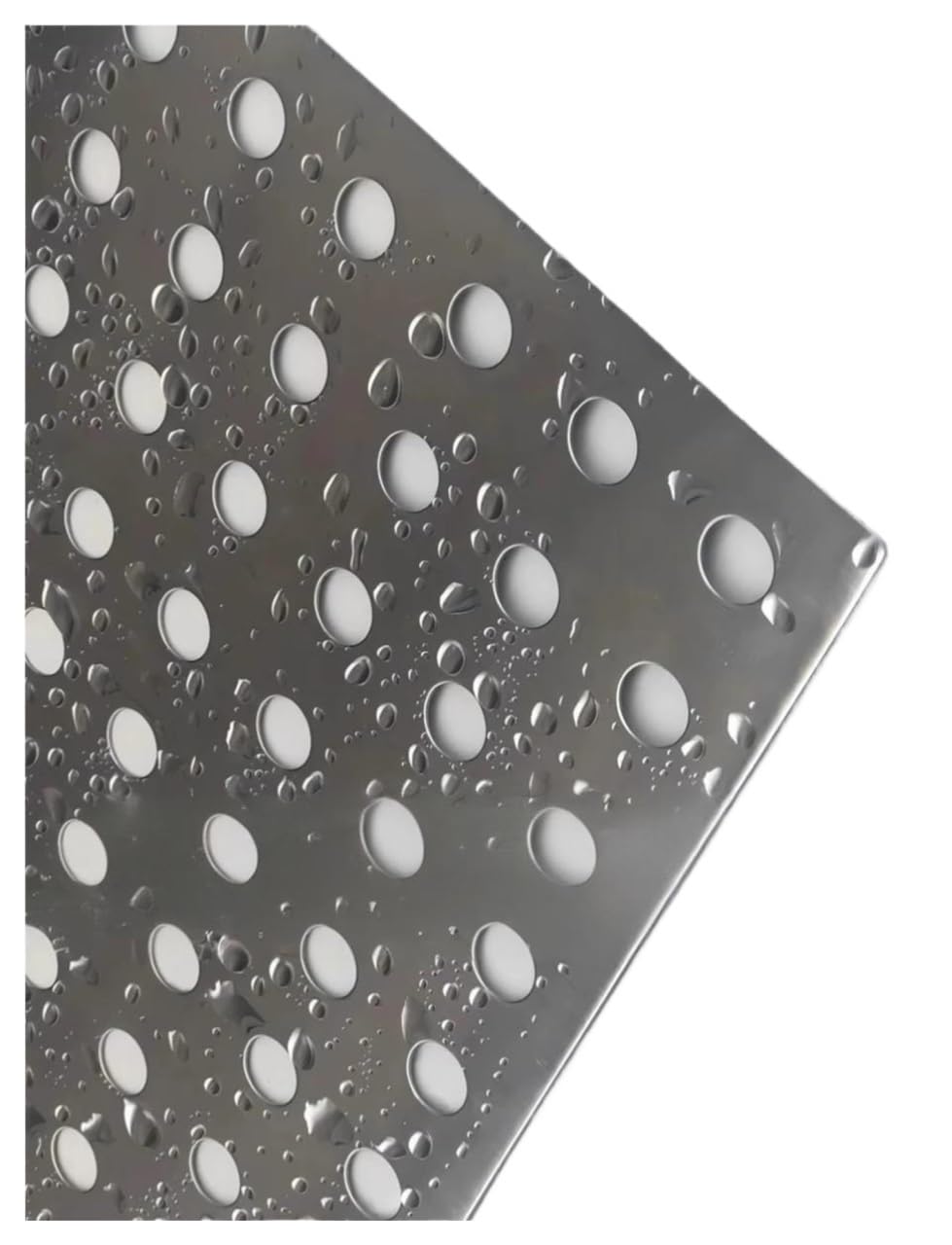 Tôles perforées en acier inoxydable, Tailles multiples perforées de panneau balustrade décorative trou la maille 10mm l'acier inoxydable 304(2.62x3.28ft/80x100cm)
