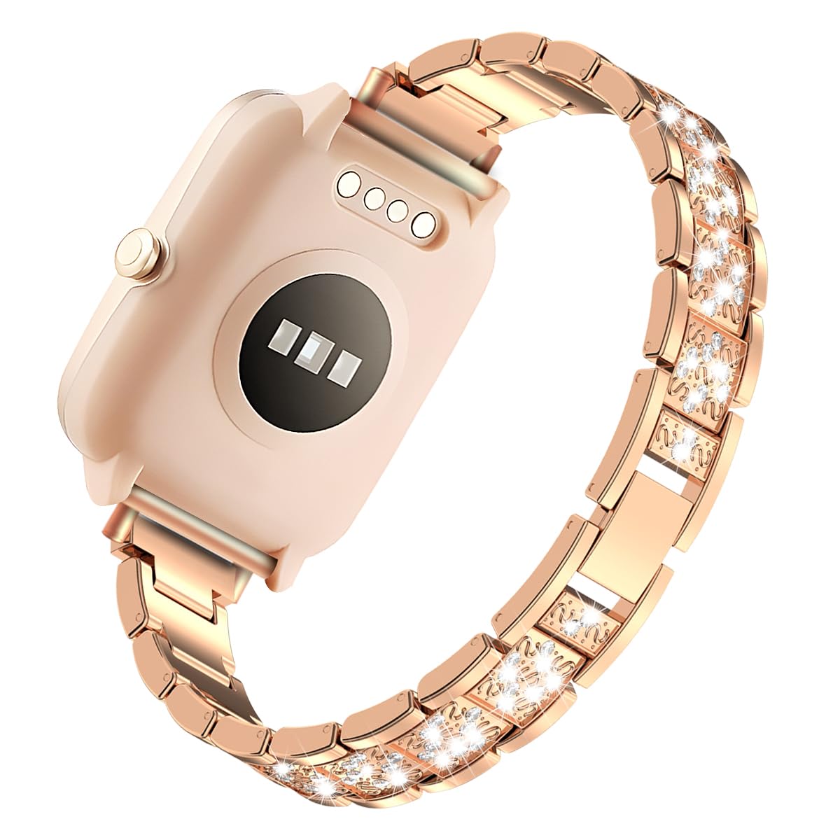LYSANDRA Correas compatibles con Spade Co Health Smartwatch 4 para mujer, correa de repuesto fina de diamante brillante para Spade Co Health Smartwatch 4