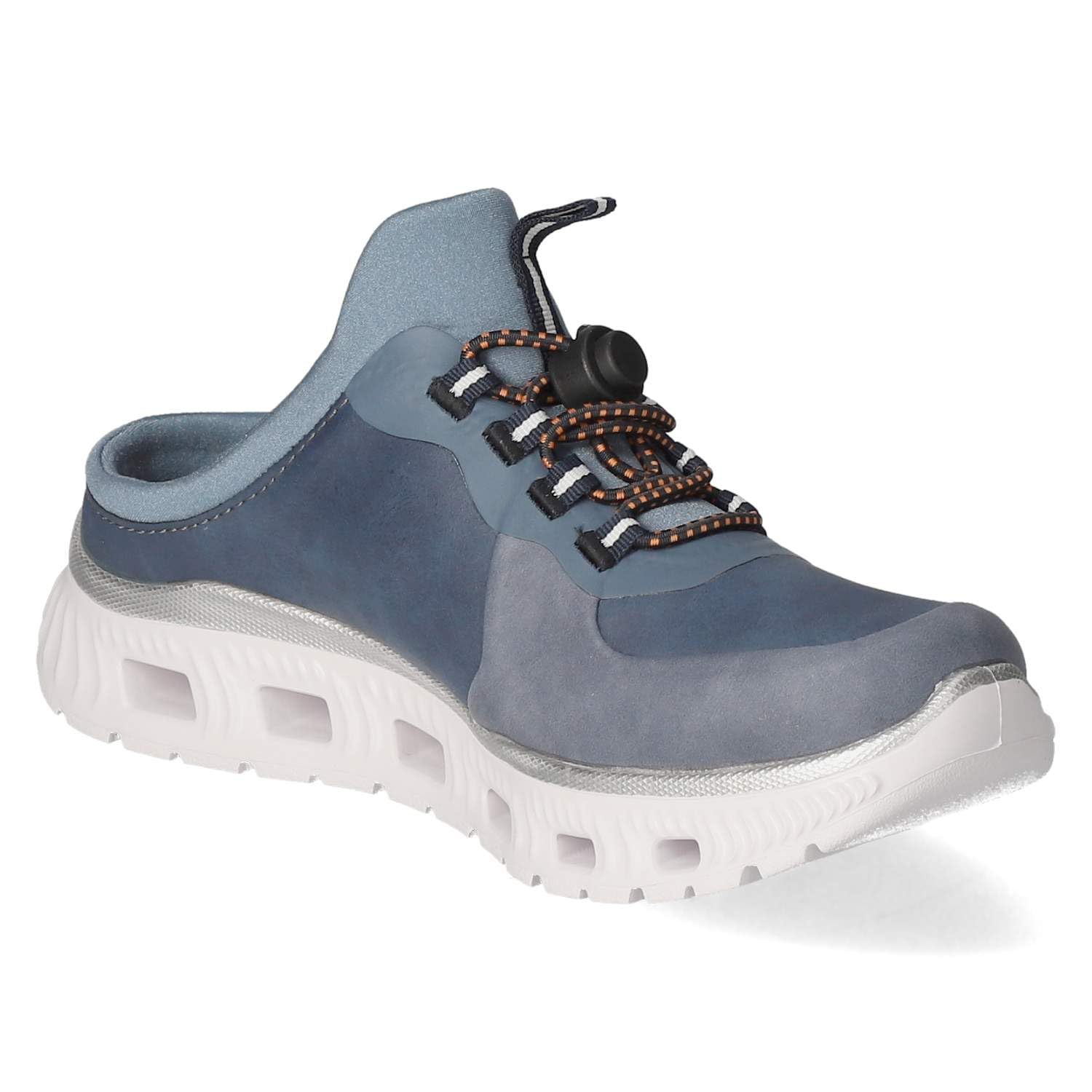 Rieker M6069-10 Damen Pantolette Textil/Synthetik blau blau