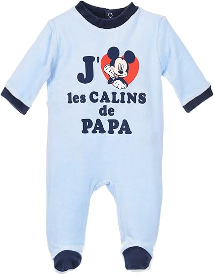 Pyjama Bebe Garcon Mickey J Aime Les Calins De Papa Bleu De 3 A 23mois 3 Mois Amazon Fr Vetements