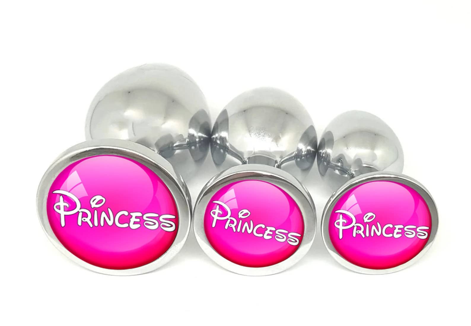 Amazon.com: Plug Emporium Princess Pink Metal Butt Plug Adult Toy Choose  Your Size or Set of 3 : Health & Household