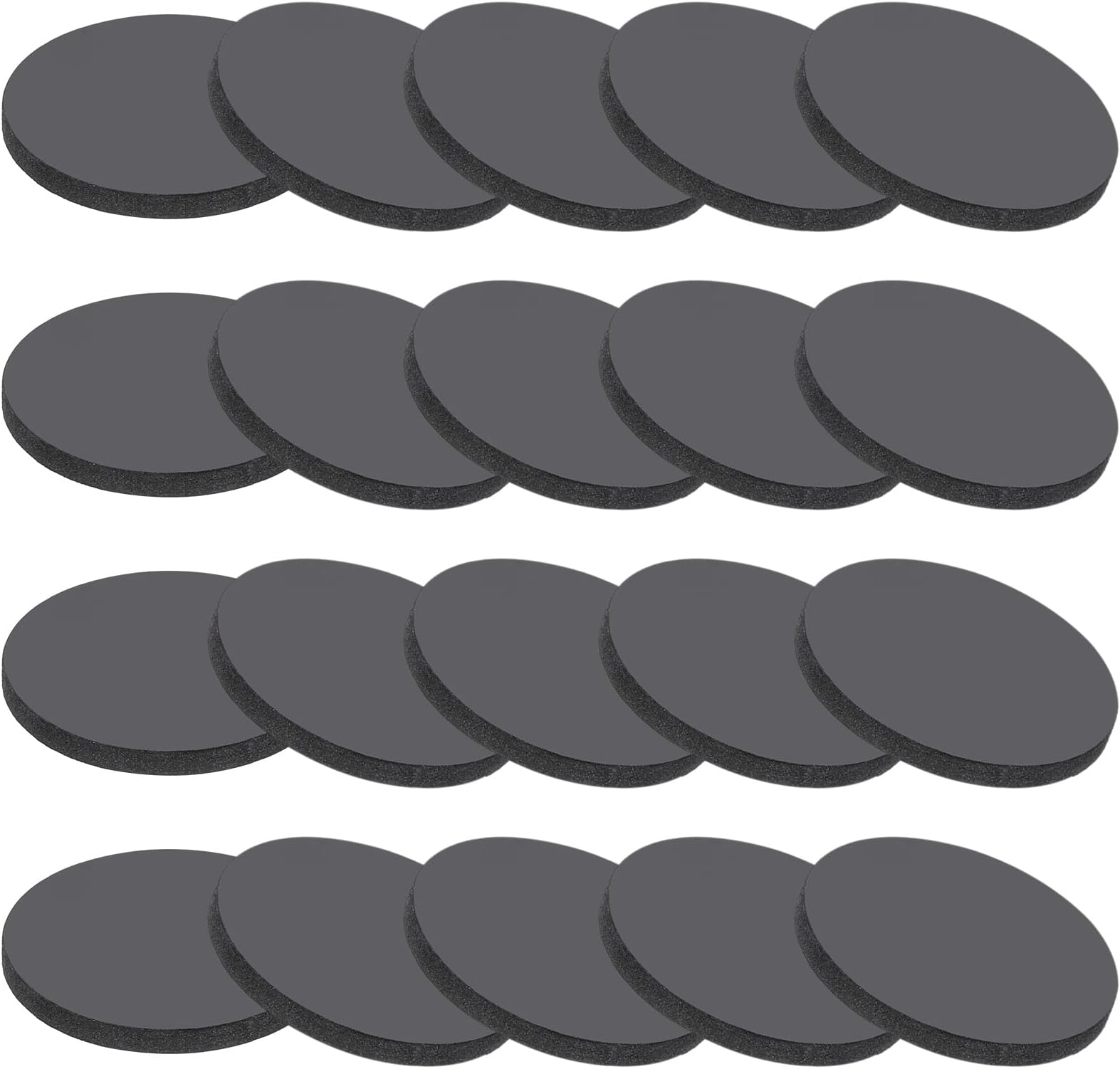 PATIKIL Rubber Solid Discs Washers, 20 Pcs 35mm OD x 3mm Thick Rubber Round Gasket Pad Bushings Spacer Washer for DIY Gasket Craft, Black