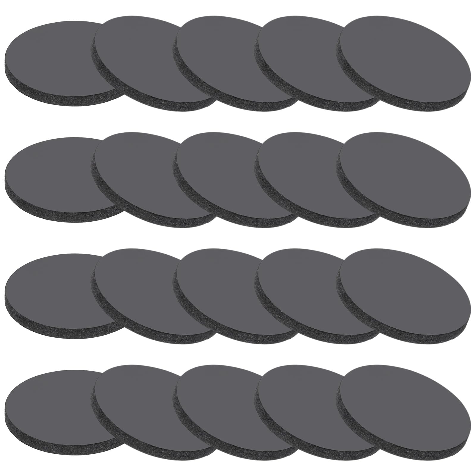 PATIKIL Rubber Solid Discs Washers, 20 Pcs 35mm OD x 3mm Thick Rubber Round Gasket Pad Bushings Spacer Washer for DIY Gasket Craft, Black
